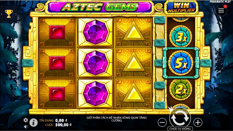 Game đá quý Aztec nổi bật với hiệu ứng đá quý lấp lánh