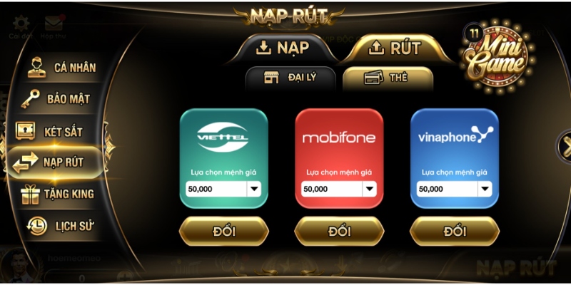 Rút tiền Kingfun